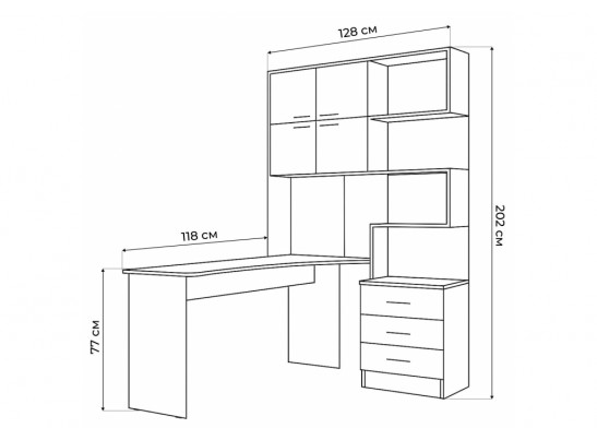 Компьютерный стол Эльброни левый кашемир в Набережных Челнах