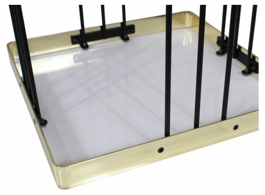 Журнальный столик Sheffilton SHT-CT16 светлый мрамор / латунь / черный в Набережных Челнах