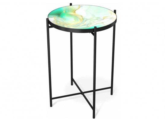 Журнальный столик SHT-CT8-3 лазурно-голубой / черный муар в Набережных Челнах