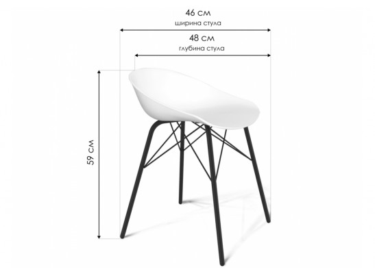 Стул на металлокаркасе SHT-ST19/S64 черный / черный муар в Набережных Челнах