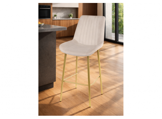 Полубарный стул Седа бежевый (zd 210) / золотой в Набережных Челнах