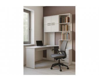 Компьютерный стол Эльброни левый белый