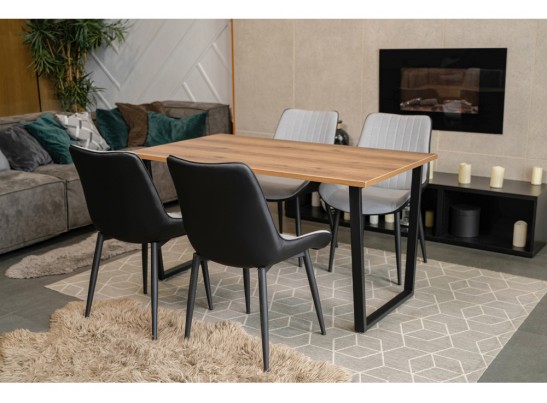 Стул на металлокаркасе Seda black / light gray в Набережных Челнах