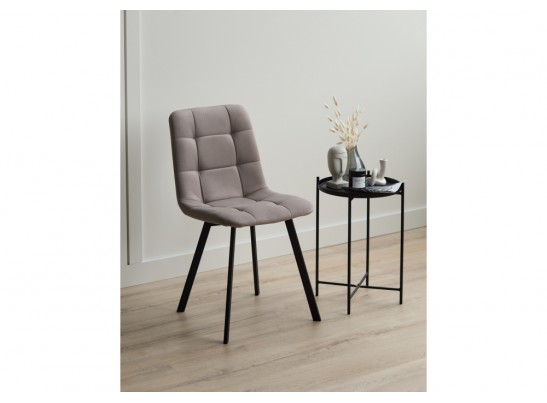 Стул на металлокаркасе Чилли латте / черный