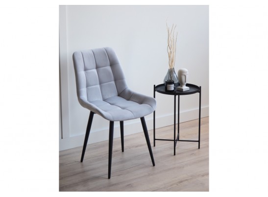 Стул на металлокаркасе Челси К светло-серый (zd 960) / черный в Набережных Челнах