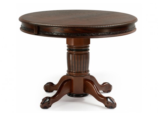 Деревянный стол Альфред круглый орех / коричневая патина в Набережных Челнах