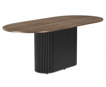 Деревянный стол Барон О 180 х 90 дуб кантри пленка / черный