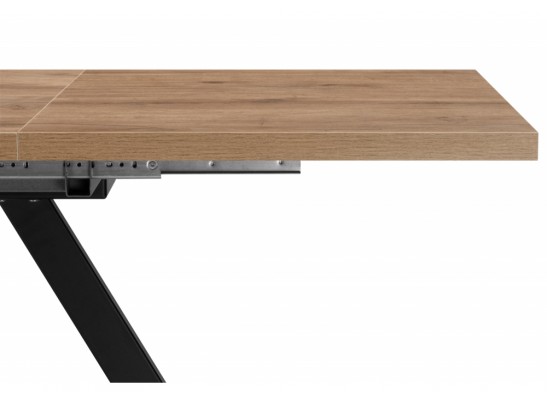 Деревянный стол Райн 32 116(160)x77 раздвижной дуб табачный / черный в Набережных Челнах