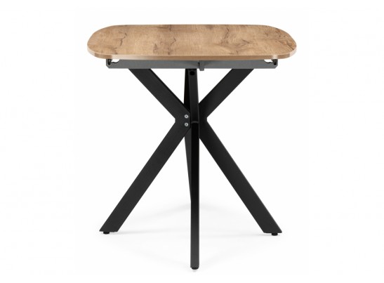 Деревянный стол Кортез 116(160)x77 раздвижной дуб табачный / черный