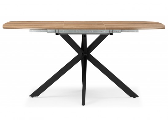 Деревянный стол Кортез 116(160)x77 раздвижной дуб табачный / черный