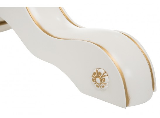 Деревянный стол Лорд 110(160)х110х79 молочный с золотой патиной в Набережных Челнах