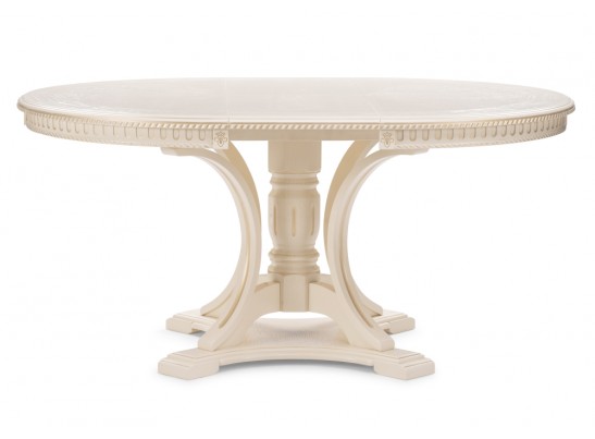 Деревянный стол Нозеан 120(160)х120х76 золото / бежевый в Набережных Челнах