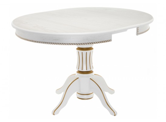 Деревянный стол Павия 100 молочный / золотая патина в Набережных Челнах