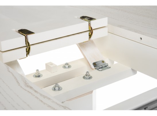 Деревянный стол Павия 100 молочный / золотая патина в Набережных Челнах