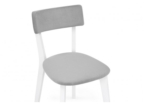 Деревянный стул Гилмар серый велюр / белый в Набережных Челнах