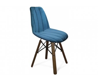 Деревянный стул SHT-ST29-C1/S70 морская глубина / темный орех / черный