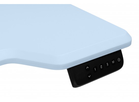 Компьютерный стол Маркос 140х80 голубой / черный в Набережных Челнах