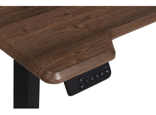 Компьютерный стол Маркос с механизмом подъема 140х80х75 орех кантри / черный в Набережных Челнах