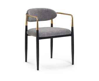 Кресло Lord gray / black / gold