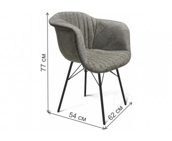 Кресло SHT-ST31-C1/S64 пепельное / черный муар