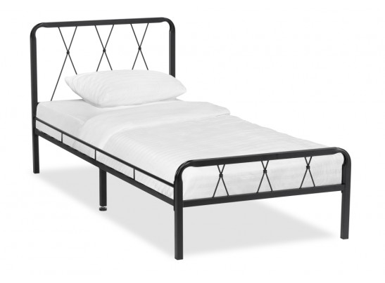 Односпальная кровать Иоханна 18 90х200 черная в Набережных Челнах
