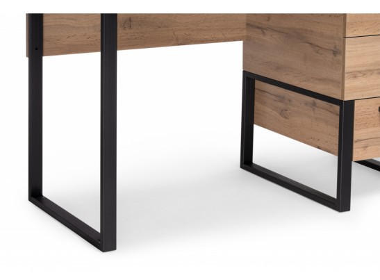Письменный стол Iris металл дуб вотан / черный муар в Набережных Челнах