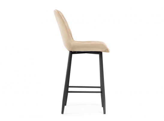 Полубарный стул Баодин велюр бежевый / черный в Набережных Челнах