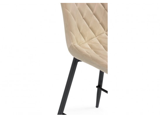 Полубарный стул Баодин велюр бежевый / черный в Набережных Челнах