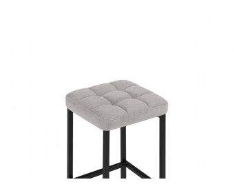 Полубарный стул Лофт серый (катания сильвер) / черный