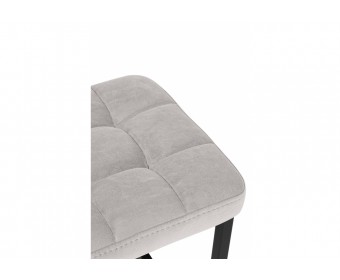 Полубарный стул Лофт серый (катания сильвер) / черный