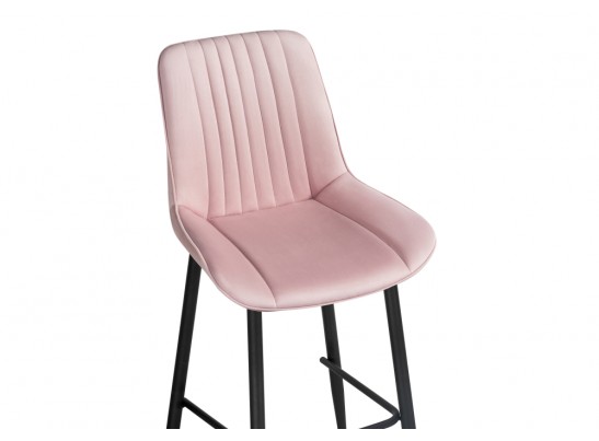 Полубарный стул Седа велюр розовый / черный в Набережных Челнах