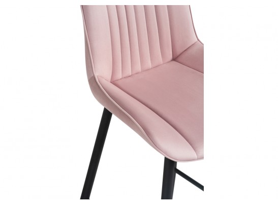 Полубарный стул Седа велюр розовый / черный в Набережных Челнах