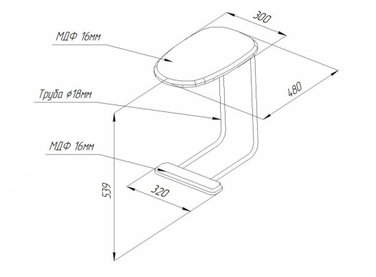 Приставной столик SHT-CT23 серый мрамор / золото в Набережных Челнах