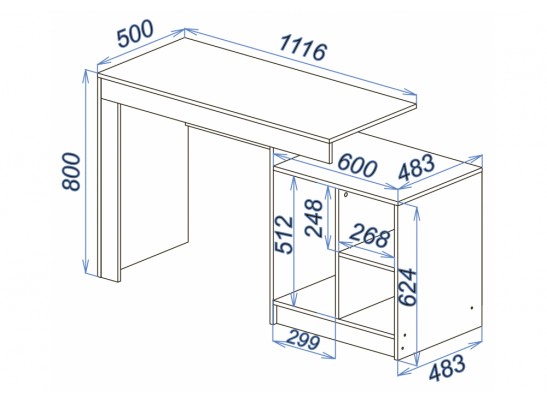Компьютерный стол Модена белый / графит в Набережных Челнах