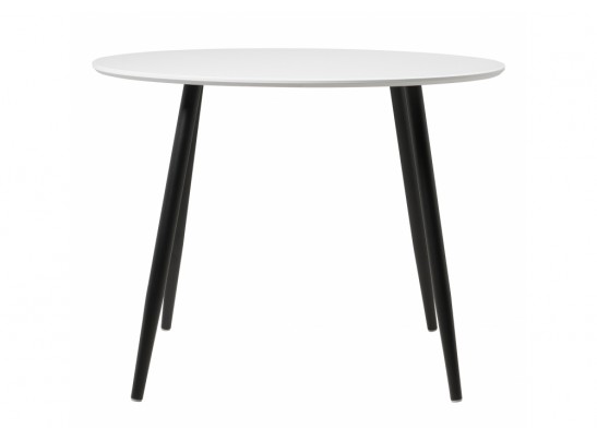 Стеклянный стол Анселм черные ноги / белый в Набережных Челнах
