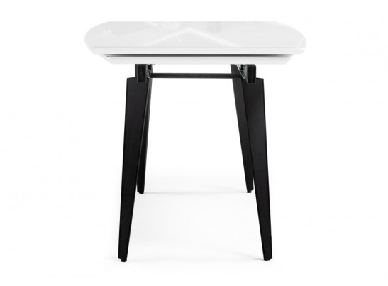 Стеклянный стол Элис 140(200)х80 белый / черный в Набережных Челнах