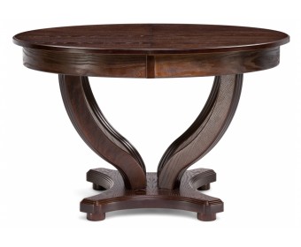 Стол Дорсет 120(170)х120х76 орех темный