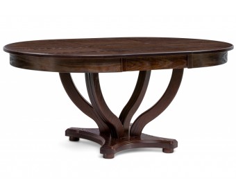 Стол Дорсет 120(170)х120х76 орех темный