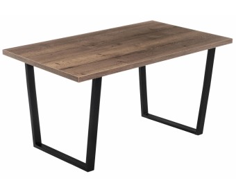 Стол Эльпатия 130 дуб велингтон / черный матовый