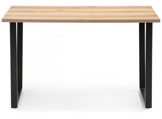 Стол Лота Лофт 120х74х75 25 мм дуб делано светлый / матовый черный в Набережных Челнах