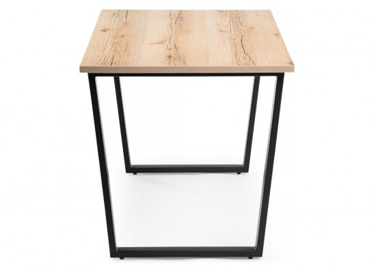 Стол Лота Лофт 120х74х75 25 мм дуб делано светлый / матовый черный в Набережных Челнах