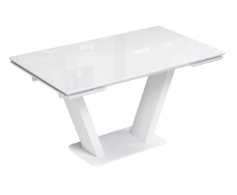 Стол на тумбе Конор 140(200)х80х73 ультра белый / белый