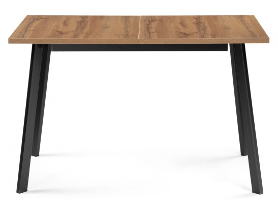 Деревянный стол Колон Лофт 120(160) х 75 черный матовый / дуб крафт золотой в Набережных Челнах