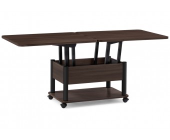 Стол-трансформер Виват темный венге / черный