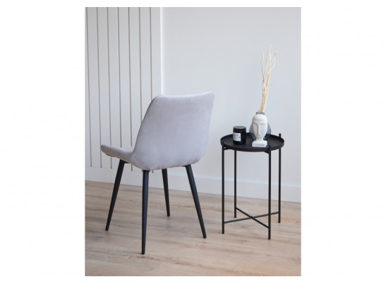 Стул на металлокаркасе Челси К светло-серый (zd 960) / черный в Набережных Челнах