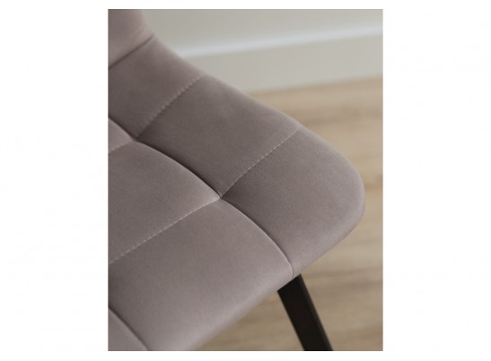 Стул на металлокаркасе Чилли латте / черный