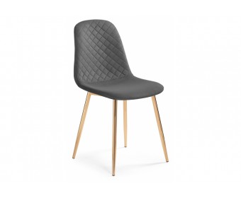 Стул на металлокаркасе Dabl dark gray / gold