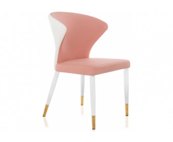 Стул на металлокаркасе Darcy white / pink