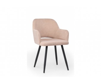 Стул на металлокаркасе Эолин 360 латте (glory 10) / черный