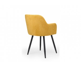 Стул на металлокаркасе Инфини горчичный (ocean 016) / черный